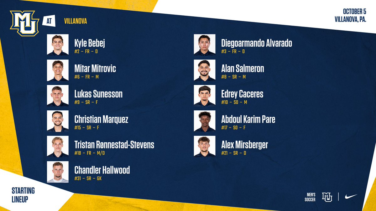 Locked in and ready to roll in Villanova ⚽️

#WeAreMarquette