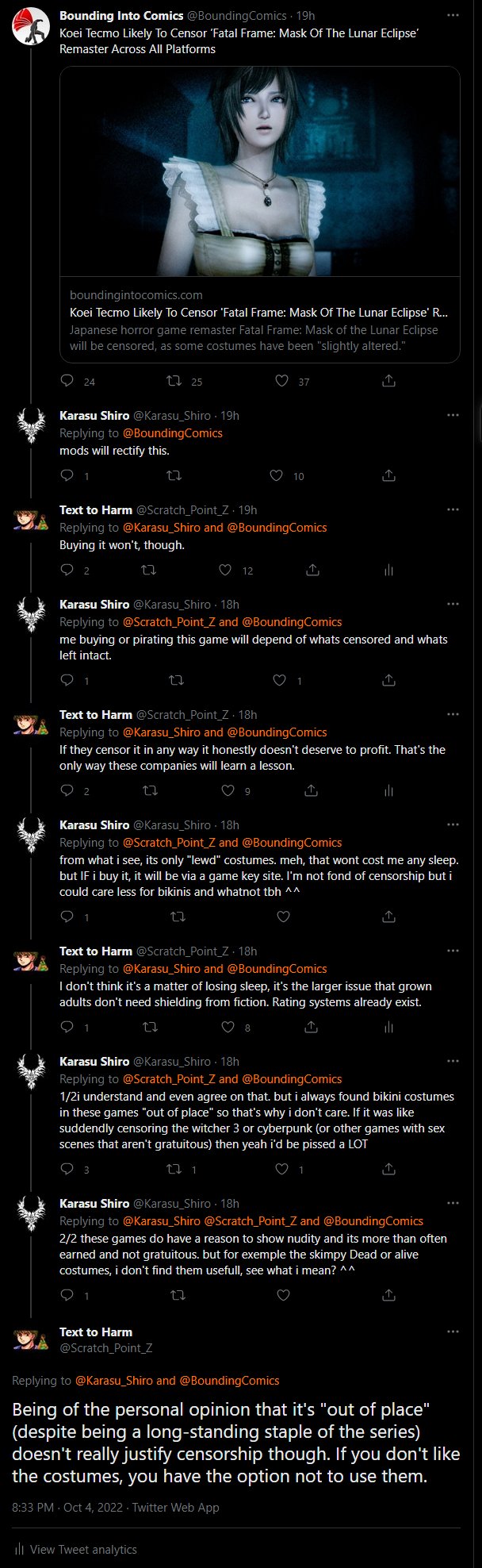 Text to Harm on Twitter "This is why censorship will continue to persist, because people will