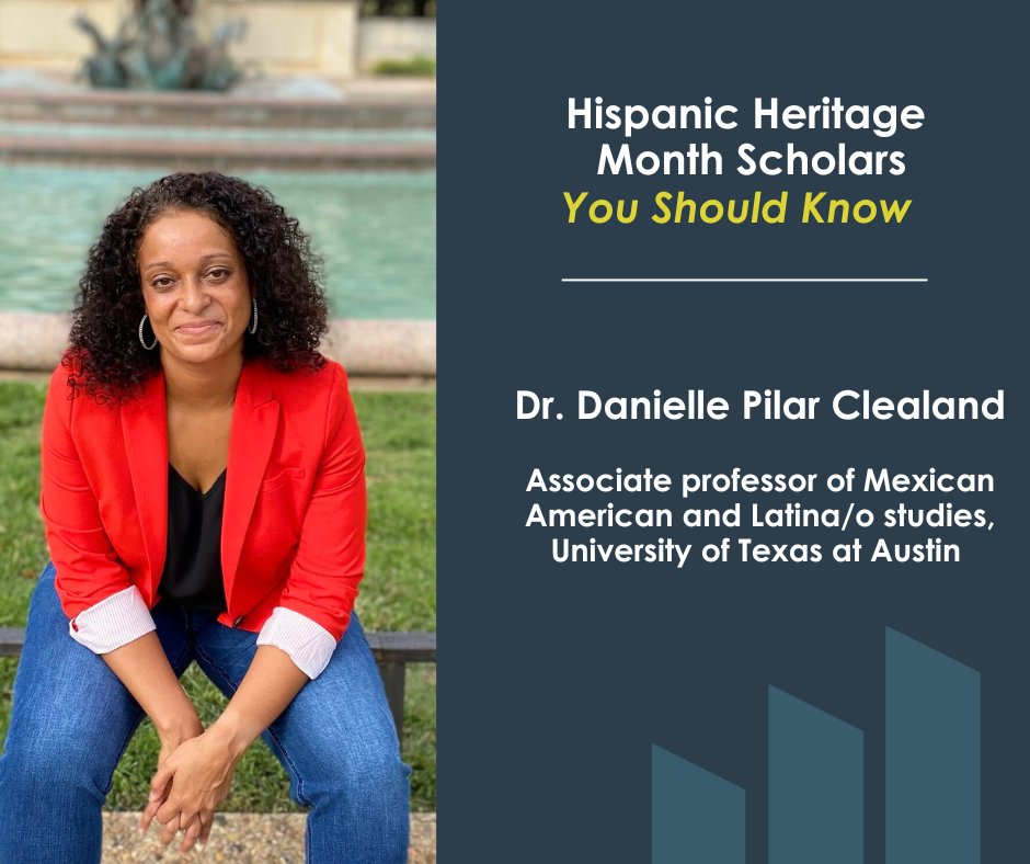ctzns_schlrs's tweet image. It's #HispanicHeritageMonth! Citizens &amp;amp; Scholars are celebrating the work of Hispanic scholars across our network and beyond. Dr. Danielle Clealand is one scholar broadening perspectives through her work. 🧵#latinx #HispanicHeritageMonth2022