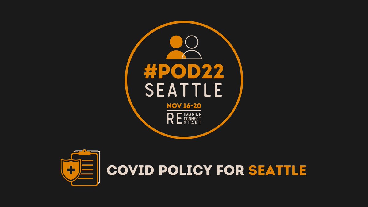 The COVID Policy for #POD22Seattle is ready.

Let's foster a culture of care together, and create a safer conference for everyone. 

If you're planning to join us in Seattle, please practice these precautions with us: ow.ly/Lewm50L2xvA