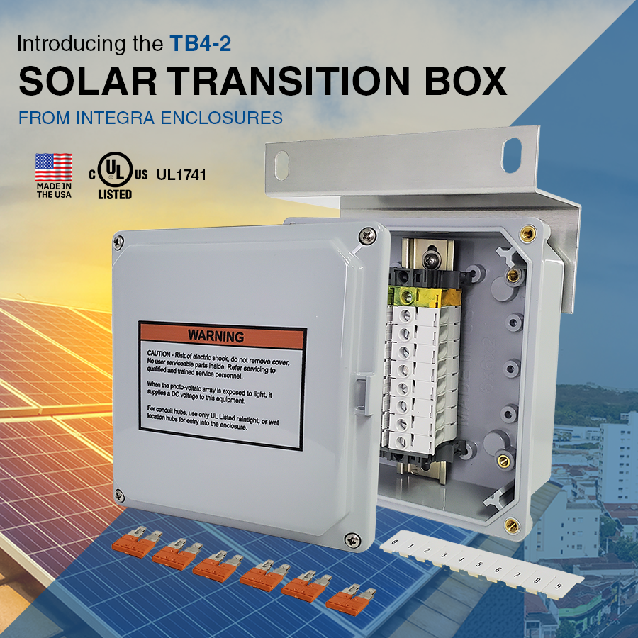 NEW PRODUCT ALERT! Integra's Solar Transition Box is UL Listed to safely transition and combine photovoltaic (PV) strings into standard wire.
Learn more: ow.ly/k7f750L2eNm