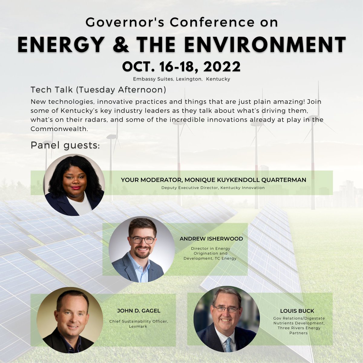 KentuckyEEC's tweet photo. Get your front-row seat to this discussion by industry leaders at the annual Governor's Conference on Energy & the Environment #eec22, Oct. 16-18. Register at https://t.co/fNJ7Z2RKH8 https://t.co/Gd7cWRZyp6