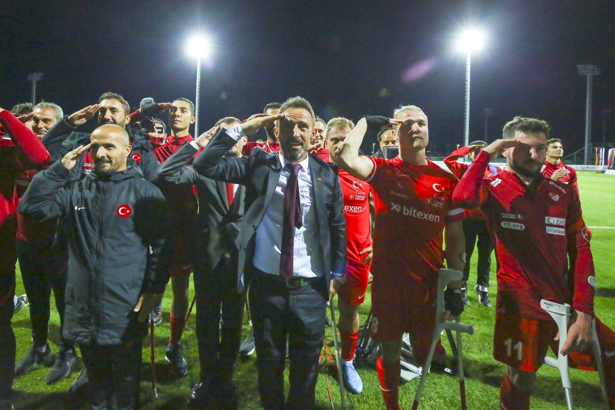 MilliTakimlar's tweet photo. Ampute Futbol Millî Takımımız, ülkemizin ev sahipliğinde düzenlenen Dünya Kupası Son 16 Turu'nda Meksika'yı Ömer Güleryüz (3), Savaş Kaya ve Şeyhmus Erdinç’in golleriyle 5-0 yenerek çeyrek finale yükseldi. 🇹🇷 #BizimÇocuklar https://t.co/6jGkhzJ7Ub