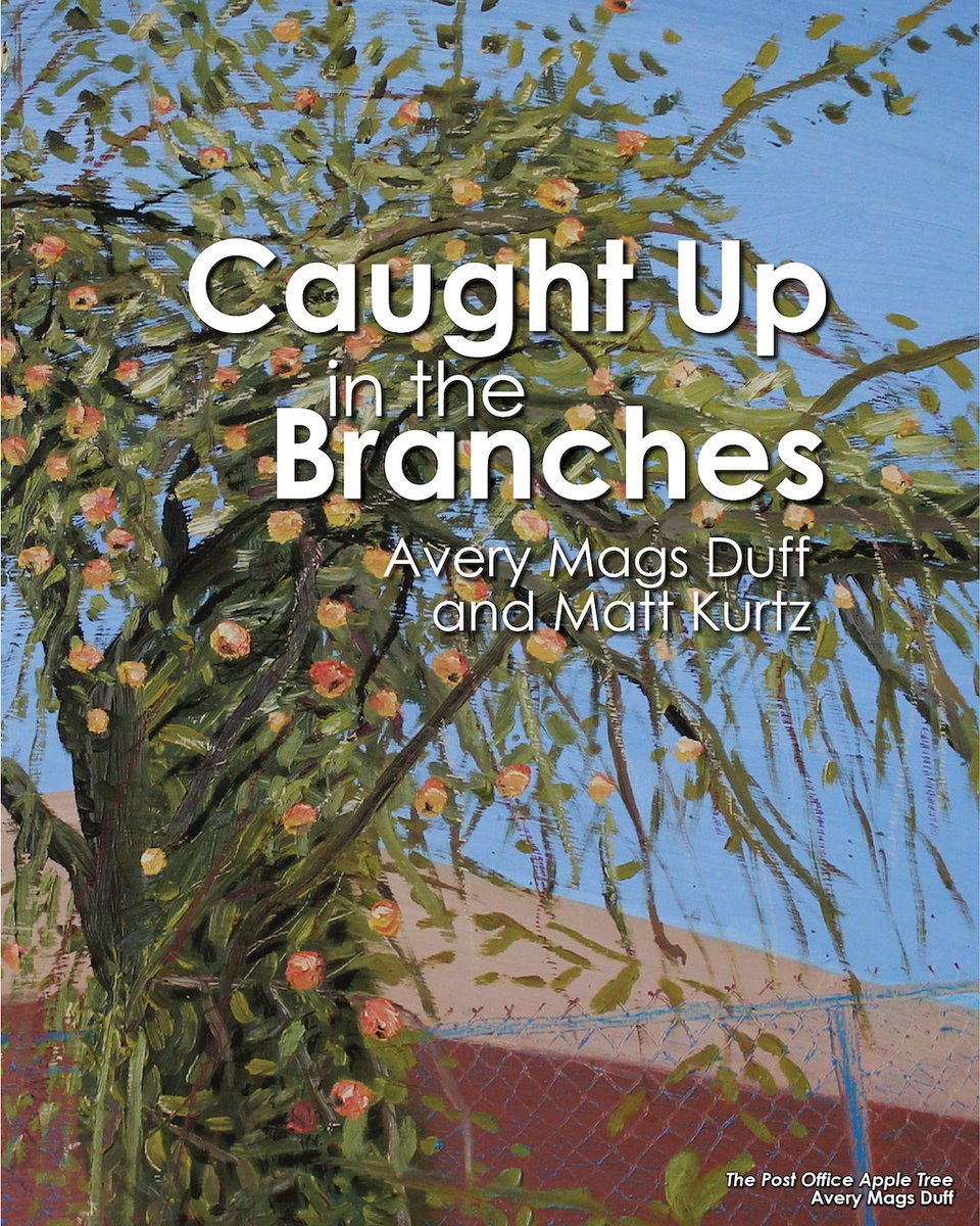 MyersSchoolUA's tweet photo. "Caught Up in The Branches" by Avery Mags Duff (BFA, Painting & Drawing '14) and Matt Kurtz will be on view in Summit Artspace's Forum Gallery, opening Oct. 7, 5:00–7:00 pm.
Pictured: "The Post Office Apple Tree" by Avery Mags Duff
#MyersGrad @uakronalumni @downtownakron https://t.co/tgYQd8rb3p