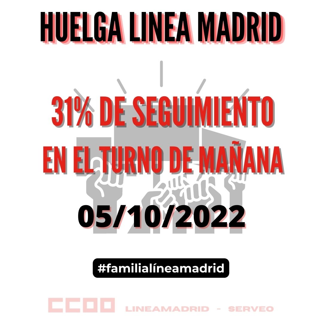CCOOlineamadrid's tweet photo. #familialíneamadrid Noveno día de Huelga indefinida. https://t.co/l96OTVP7cM