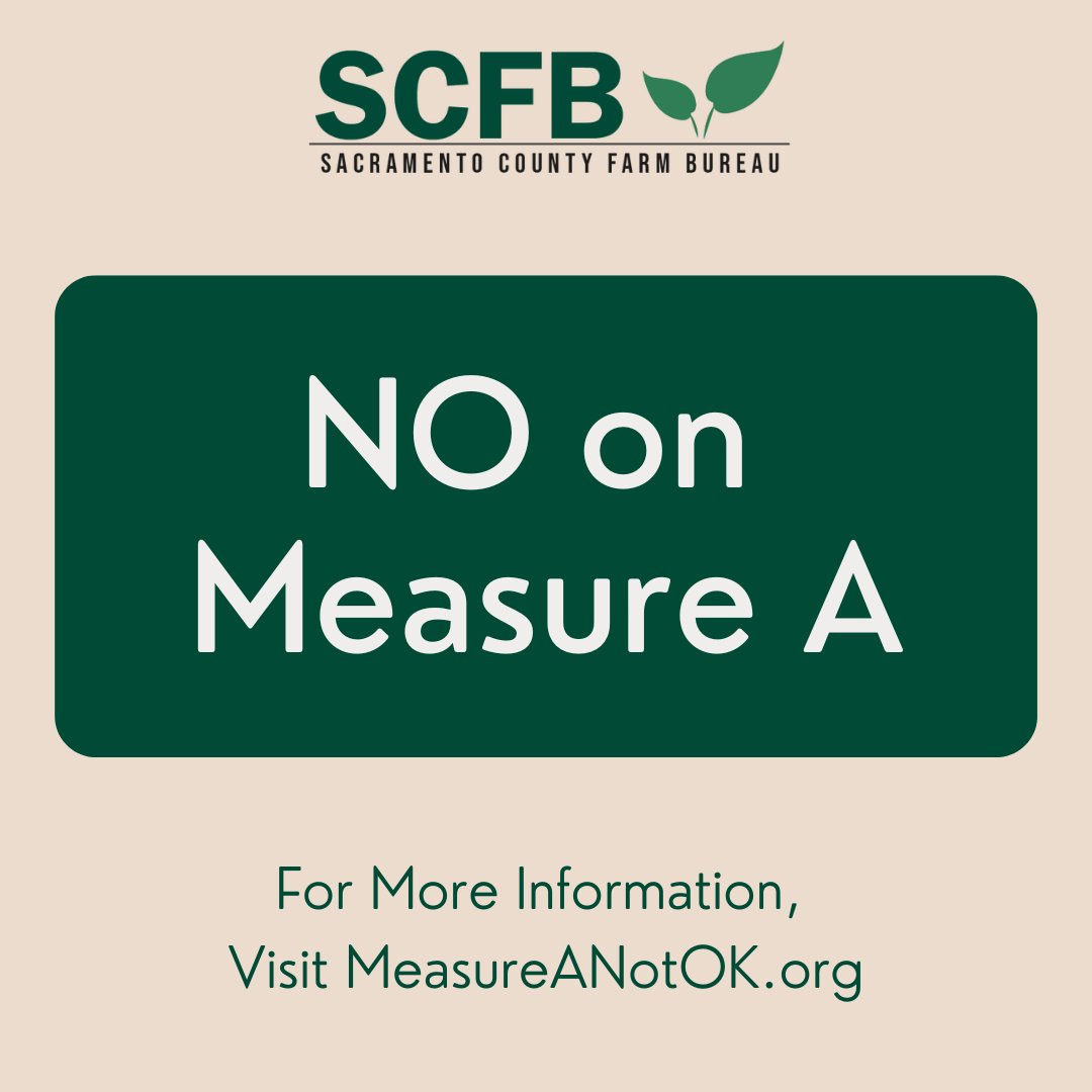 SCFB opposes Measure A.  For more information, visit MeasureANotOK.org. #MeasureANotOK