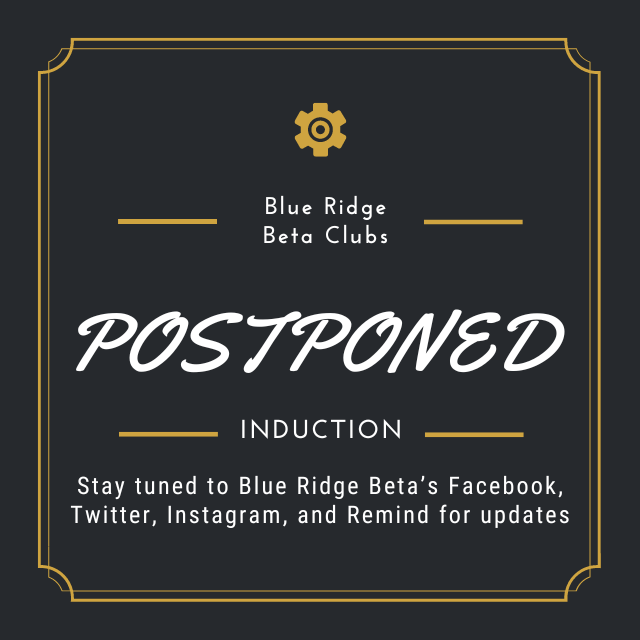 BRBetaClub's tweet photo. Due to the water main break in town, we have made the decision to postpone the Beta Club induction ceremonies for tonight. Please watch for communications from each club sponsor about rescheduling. https://t.co/U9k6aCtI8d