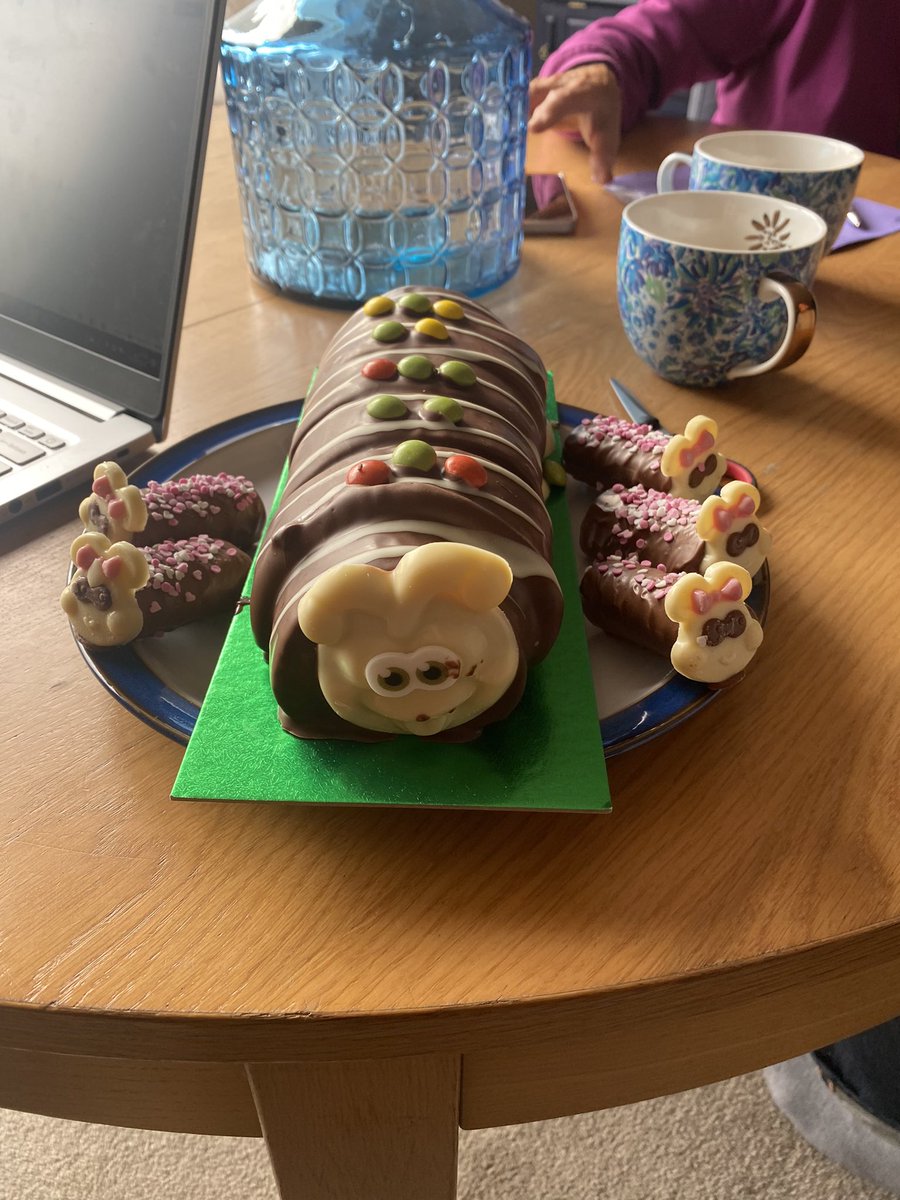 As an ex professional cake maker it gives me great joy to share my latest creation 😂. It involved me removing it from a box and putting it on a plate. Happy days 🤦🏼‍♀️ <a href="/caterpillarcake/">Natalie Goldworth</a>
