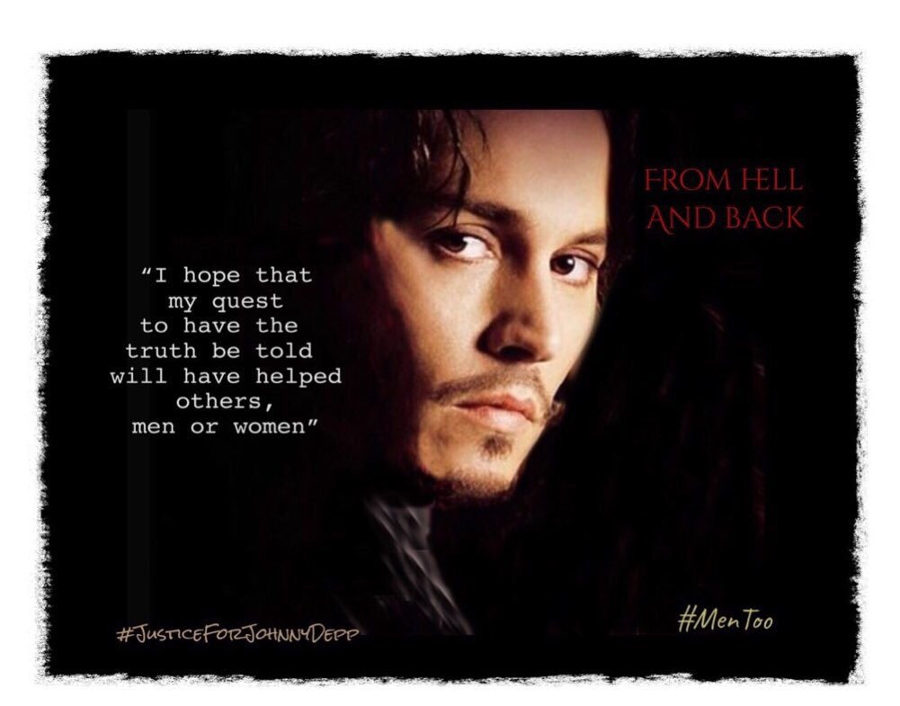 Jennydjld's tweet photo. @shemichele1 @womensmarch YES!
Johnny Depp IS a victim of domestic abuse & the Womens' March completely IGNORES a court of LAW, the system of JUSTICE , the DEMOCRATIC process & .Civil Liberties.
They completely ignore:
INNOCENT UNTIL PROVEN GUILTY
Shame on them!
#WomensMarch #MeToo #MeTooIsDead #MenToo https://t.co/cdHKRrrPvA