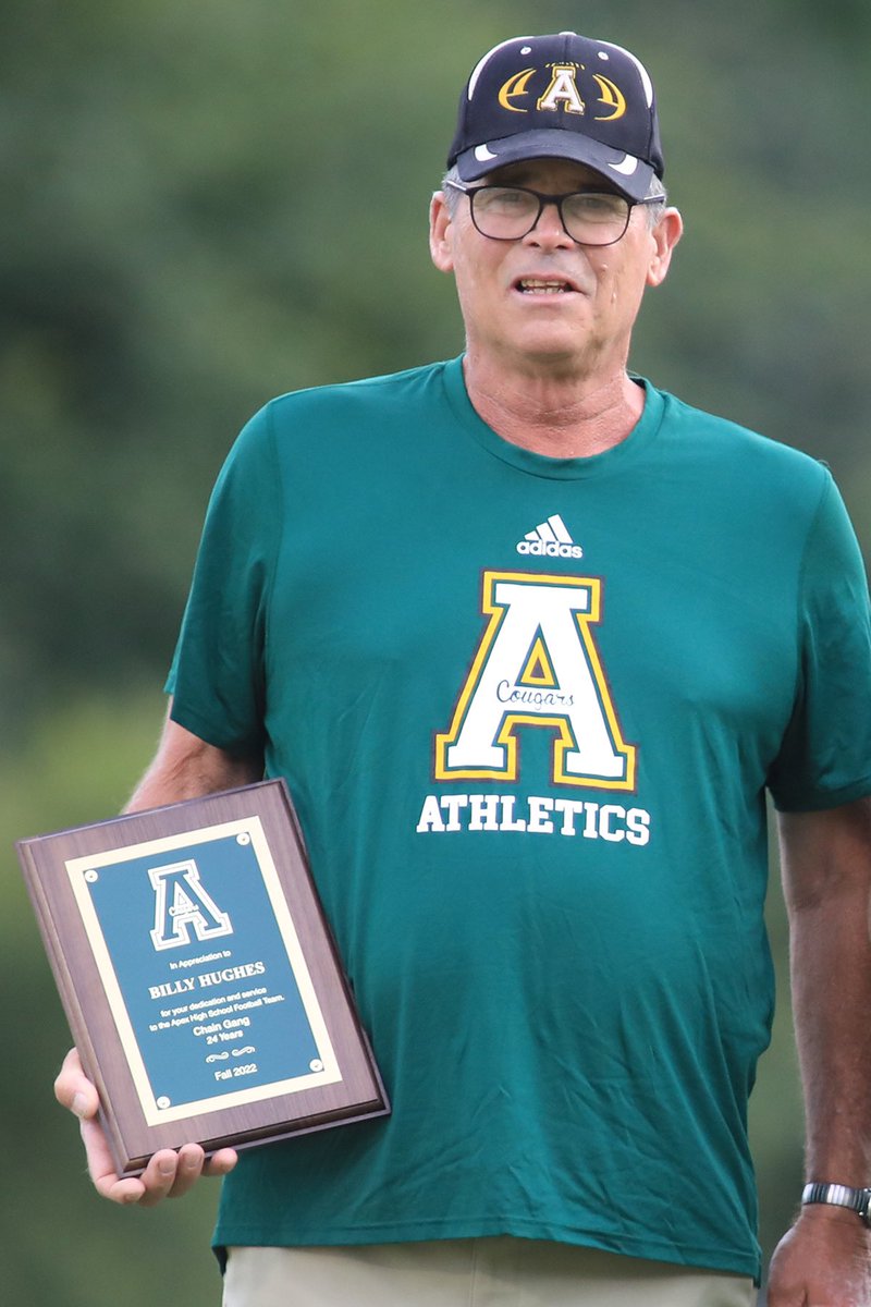 Apex Athletics (@apexhsathletics) on Twitter photo Thank you to our dedicated chain crew members, Billy Hughes and Steve Maynard for over TWO DECADES of service to our athletic program. <a href="/apexcougarclub/">Apex Cougar Club</a> <a href="/ApexHighSchool/">Apex High School</a> <a href="/ApexFootball/">Apex Football</a> Thank you to our dedicated chain crew members, Billy Hughes and Steve Maynard for over TWO DECADES of service to our athletic program. <a href="/apexcougarclub/">Apex Cougar Club</a> <a href="/ApexHighSchool/">Apex High School</a> <a href="/ApexFootball/">Apex Football</a>