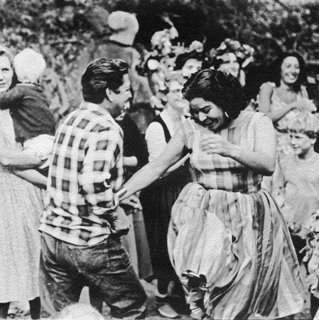 "The 7-Up Bagpipe Band came up and played and people danced for hours. It was wonderful." — Susan Sisson  oral history, 1987
 
Memories of Mountain Drive exhibition opens October 6, 2022, Santa Barbara Historical Museum gledhilloralhistory.org