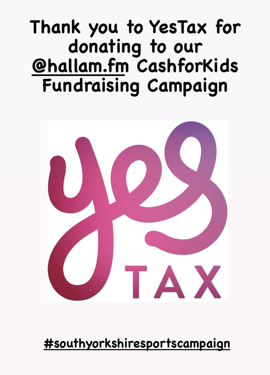 Sheffield Diving would like to say a huge thank you to <a href="/YesTax_/">YesTax</a> for donating to our Hallam FM South Yorkshire Sports Challenge Fundraising Campaign 🙏

👉 yes.tax 

#support #cashforkids #hallamfm #southyorkshiresport 

<a href="/hallamfm/">Hallam FM Memories</a> <a href="/cashforkidsYLND/">Cash for Kids Yorks, Lincs, N Derbys</a> <a href="/SheffCityTrust/">Sheffield City Trust</a>
