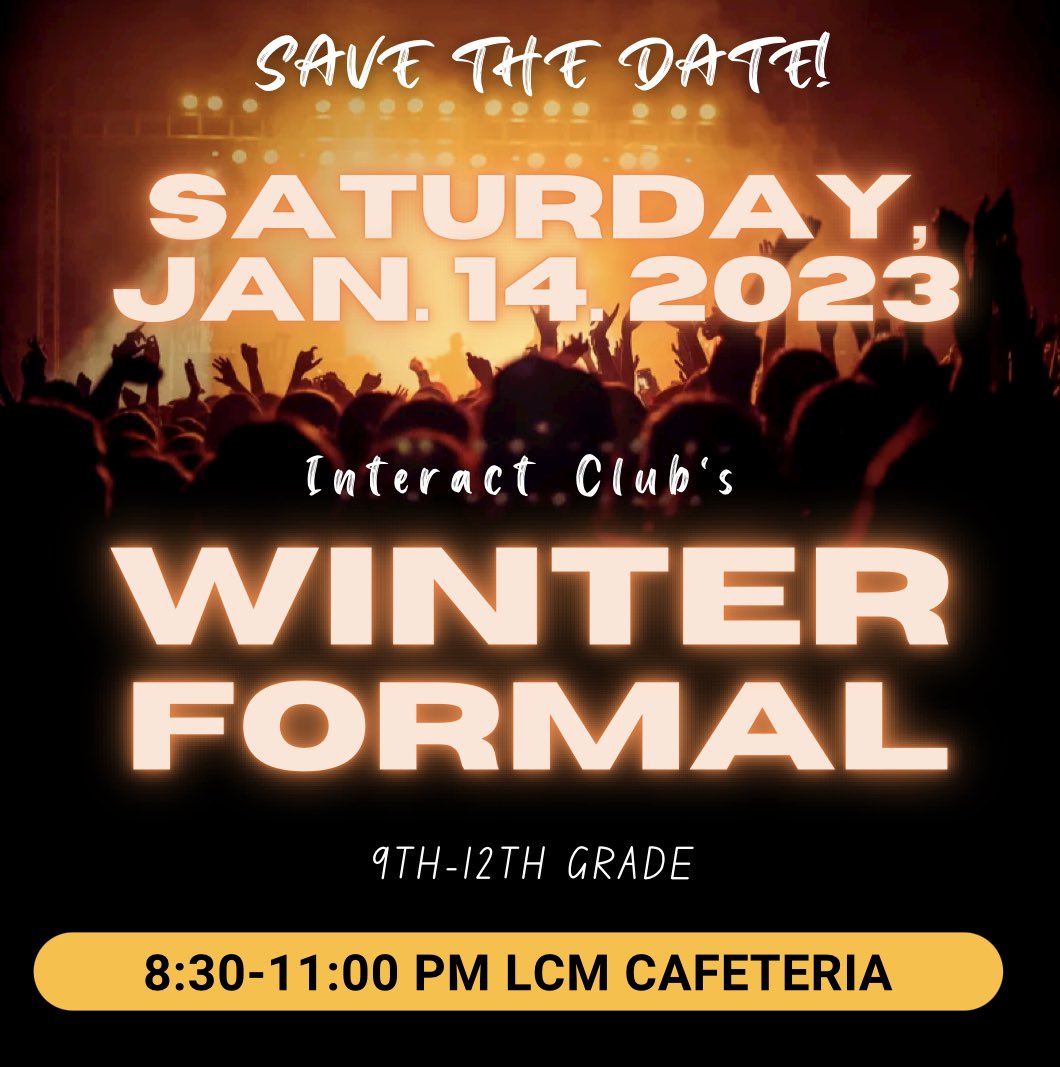 Save the Date!🐻 You don’t want to miss Winter Formal! 
Stay tuned…Details will be released in November!  <a href="/LCMBearFacts/">LCM Bear Facts</a>