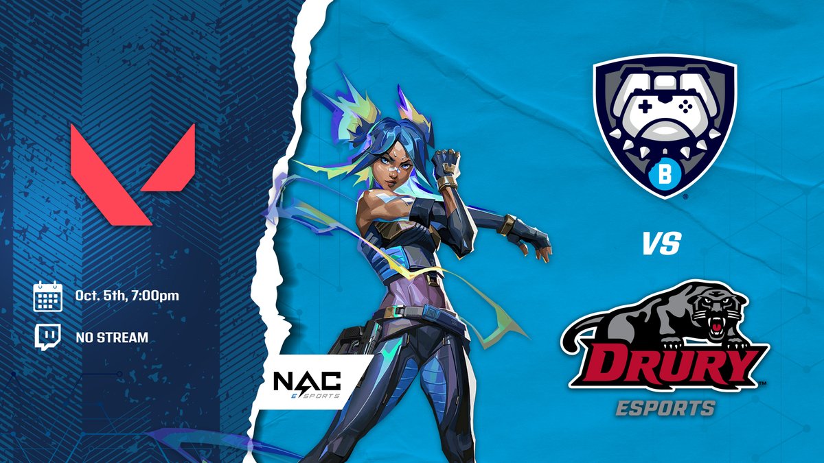 BUClubEsports's tweet photo. Tonight, #ButlerValorant continues their run in their @nacestarleague season as they battle it out against @DruryEsports at 8:00pm! #DawgDiff https://t.co/3oapx2RBFk