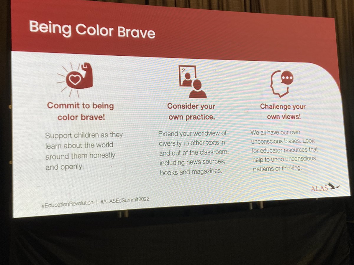 heidiellis's tweet photo. Powerful panel about diversity in books. @Scholastic #ALASEdSummit2022 @ALASEDU @mariaarmstrong7 @JohnLeguizamo #colorbrave https://t.co/TkhJGbMUQ5