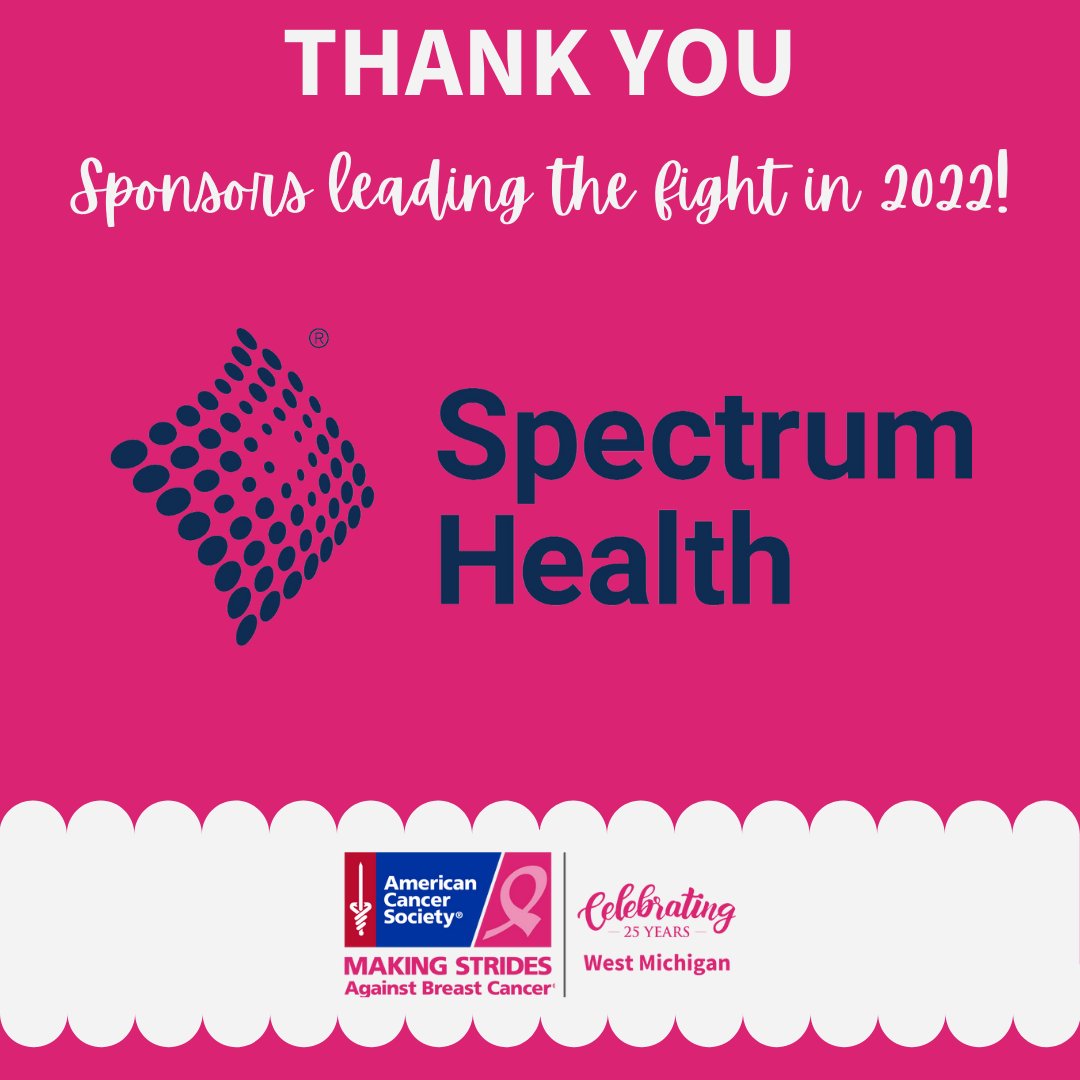 msabcwestmi's tweet photo. Shout out goes to our returning Flagship Sponsor, @SpectrumHealth! Thank you for partnering with us again in 2022! Join us in 2022 to save lives from breast cancer. Learn more at https://t.co/qofb8CDcYB https://t.co/XtccHeBRCT