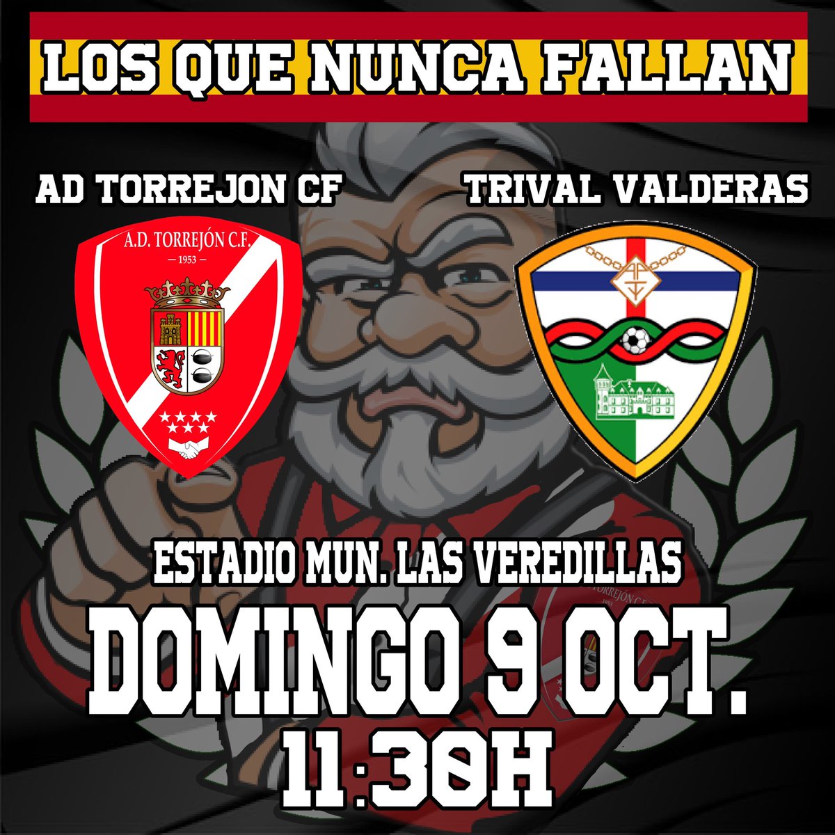 Próxima jornada en casa 
💪🏼💪🏼🇪🇸🇪🇸🇪🇸
<a href="/trivalvalderas/">C.F TrivalValderas Alcorcón</a> nos visita el domingo día 9 oct.
#losquenuncafallan 
<a href="/ContigoTorrejon/">SiempreContigoTorrejón</a> <a href="/AdTorrejoncf/">A.D. TORREJON C.F.</a>