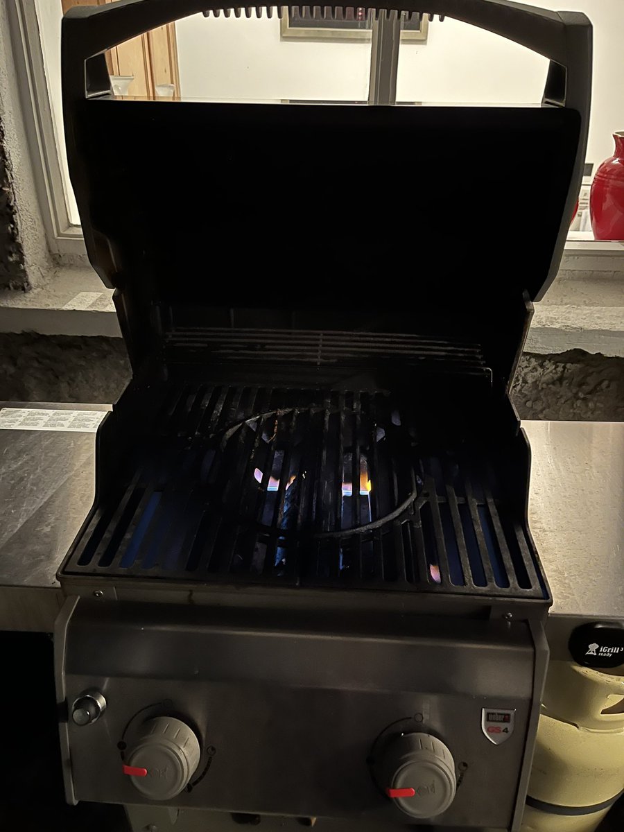 BarryCreed's tweet image. OK it’s been a long work day. You realise that you have meat that is about to go off. However you decide to crank up the barbecue at 9:30 pm in Ireland in October. You freeze your a** while doing it. Should be good karma but NO - the gas runs OUT after 30 secs. Goodbye Wednesday