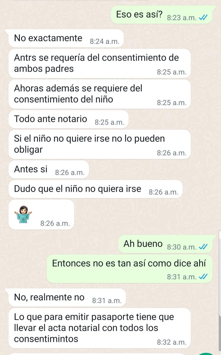 arqjulioherrera's tweet photo. La conversación de una abogada sobre el código, si el niño no quiere irse de Cuba ninguno de los dos padres los puede obligar 🫠 https://t.co/2wOGB5ZdsN