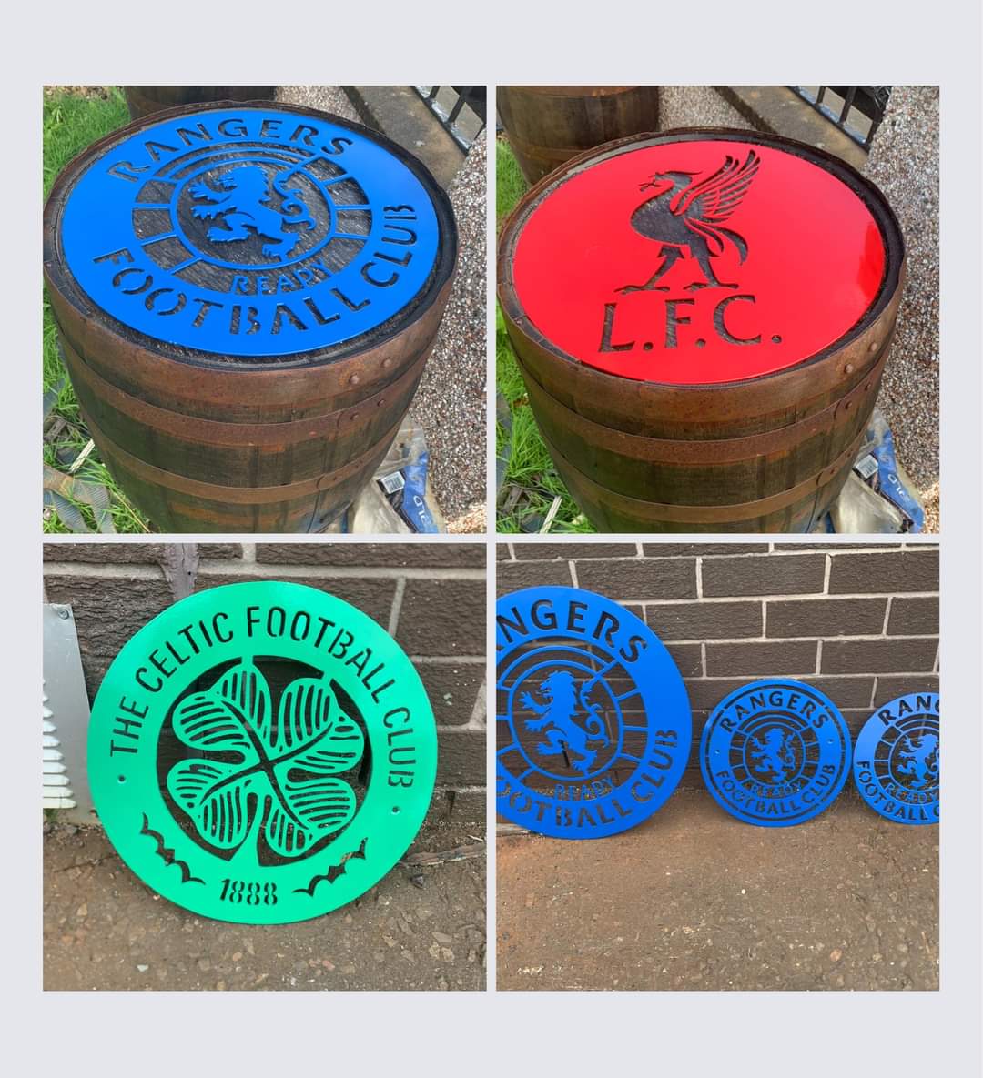 gmweldingalloa's tweet photo. Examples of CNC machine cut football badges perfect for barrel tops or signage for mancaves! #rangersfc #celticfc #liverpool #football #crest #cnc #cncplasma #cut #sign #plaque #silhouette #badge #rangers #hearts #artistic #edinburgh #stirling #falkirk #dunfermline #fife #alloa https://t.co/0aRK8Zli6V