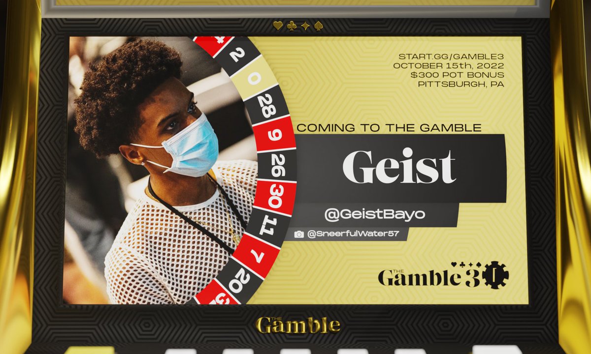ImmortalJD99's tweet photo. With a week left until registration closes for The Gamble 3 we have another familiar face coming back to fight for the title. @GeistBayo joins the fray.

Register: https://t.co/MtvBdyBtEw

📸: @Sneerfulwater57 https://t.co/t9hG5vPHNd