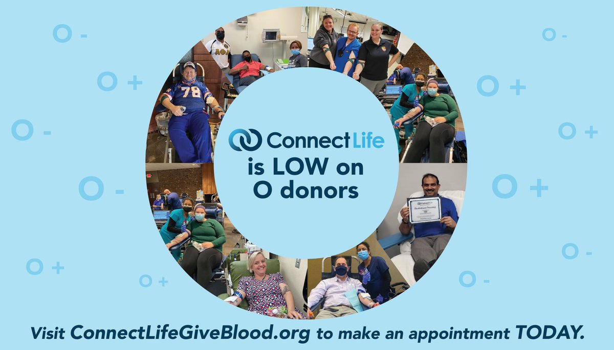 weconnectlife's tweet photo. Critical need for O type blood ‼️‼️

Will you step up and help us save lives? Type O negative and O positive blood donors are needed.

Visit https://t.co/RKD6i2kgFh or call 716-529-4270 to find a blood drive or blood donation center near you. #typeOblood #donateblood #savelives https://t.co/5ZqCiTEtPD