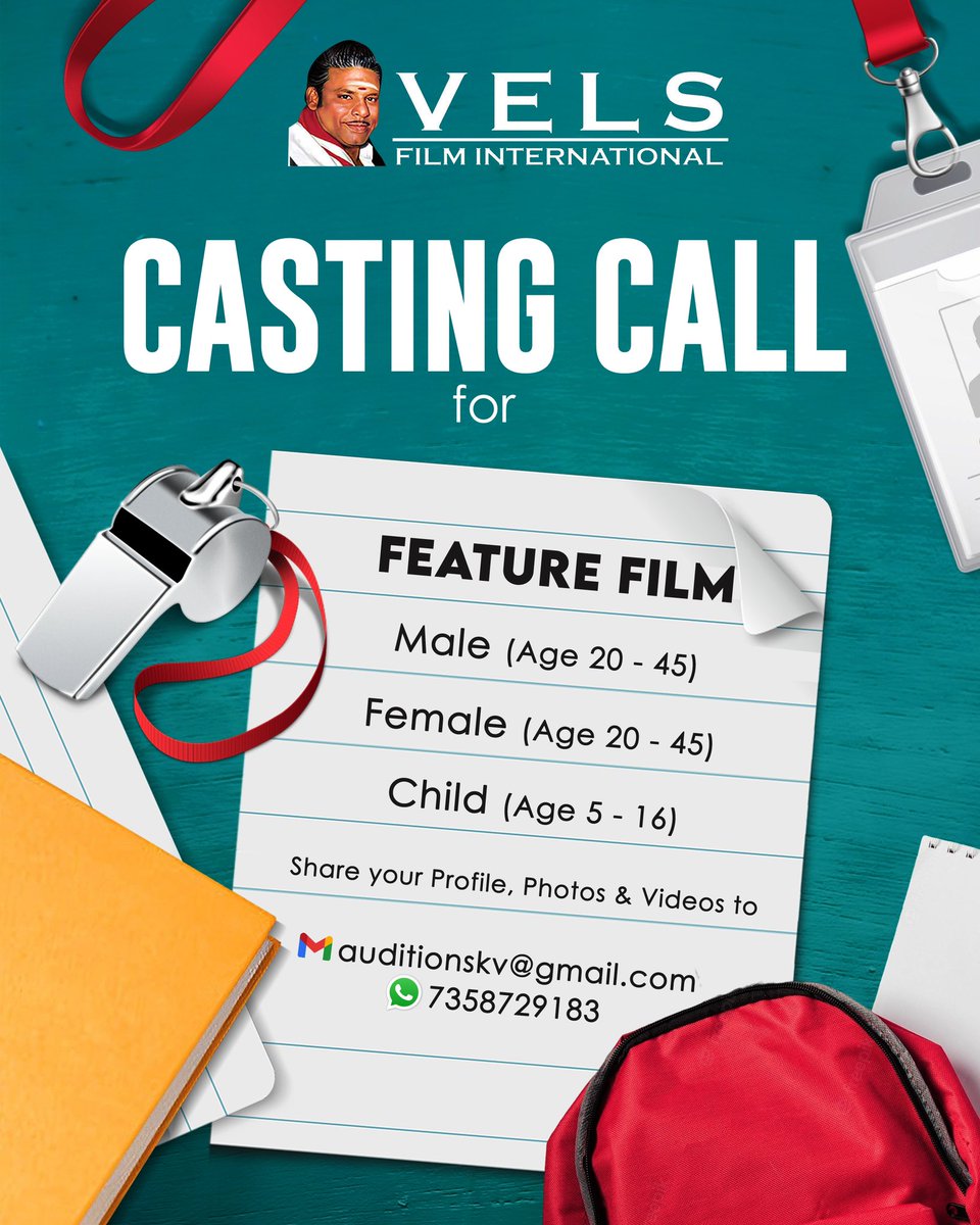 Casting call… Share max #velsfilminternational #TamilCinema