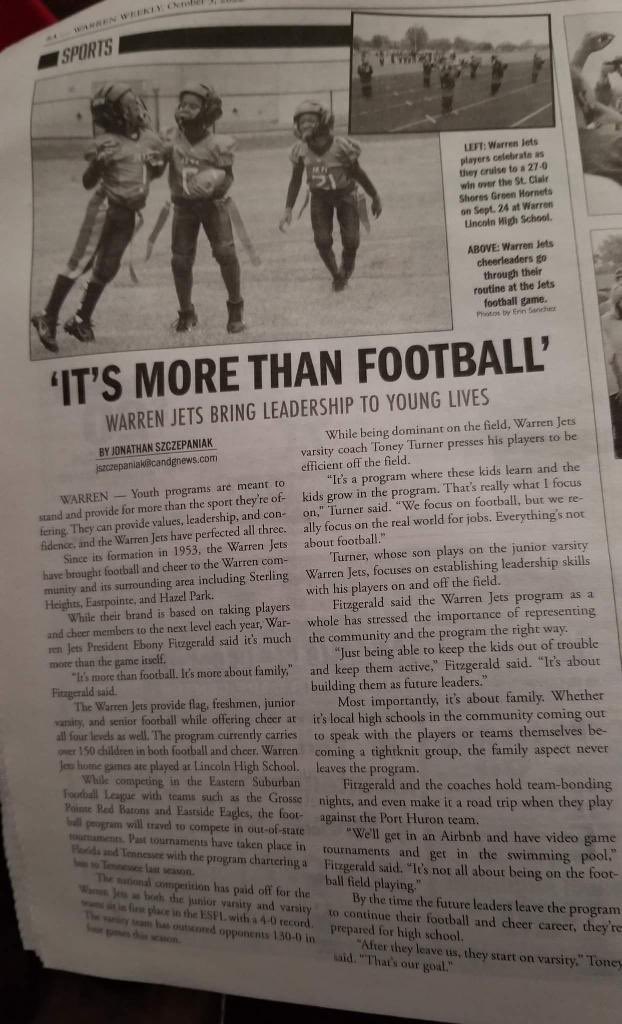 BClark2026's tweet photo. A great article in the local Warren C&amp;G newspaper about the organization that helped me grow as a player and as a young man. #foreverAjet #warrenjets https://t.co/xC9ZAaMOpQ