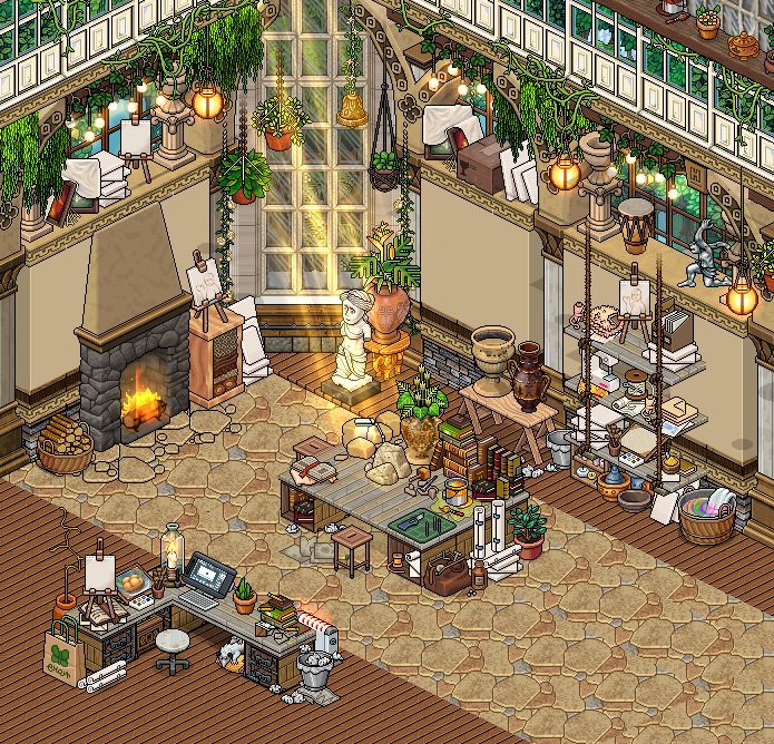 Sirikiitta's tweet photo. Finished this artist studio after like a year or so
#siribuilds #habbobuild #pixelbuild https://t.co/yb2AU5GbnC