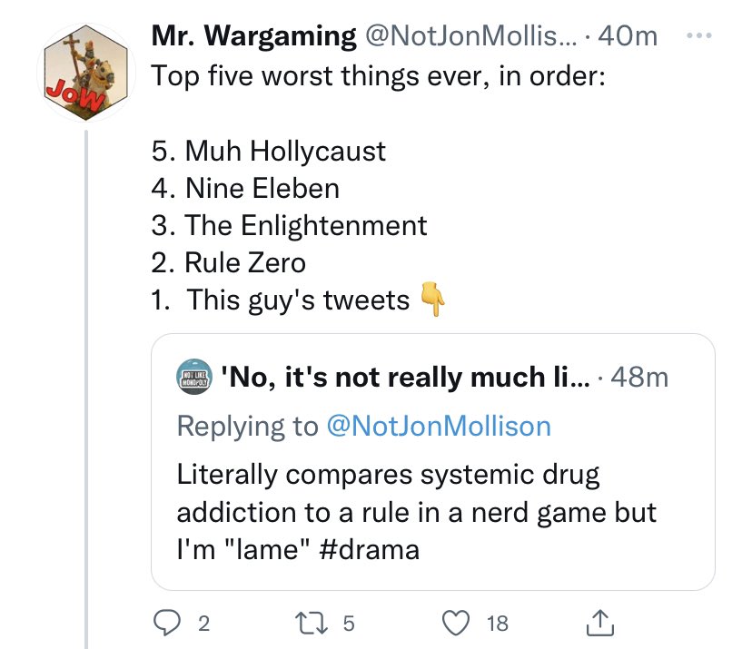 sr_doh's tweet photo. @NewFantWriter Mate, here’s a member of the #BrOSR using holocaust denial terms.
Anti-Semitic?

https://t.co/Qv2NbesYwM https://t.co/nY8EbQHxN2