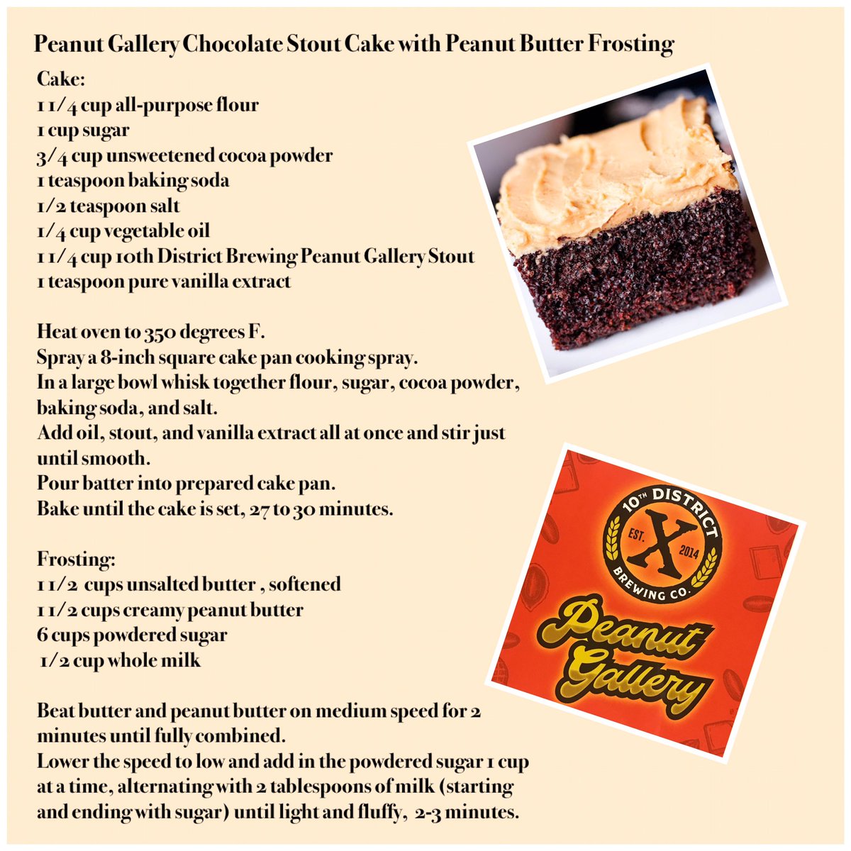 Our Peanut Gallery Stout Chocolate Peanut Butter is not just good for drinking, it also makes the perfect ingredient for baking. Here’s an easy and uber-good recipe using our Peanut Gallery Stout. #bakingwithbeer #yourchocolateisinmypeanutbutterstout