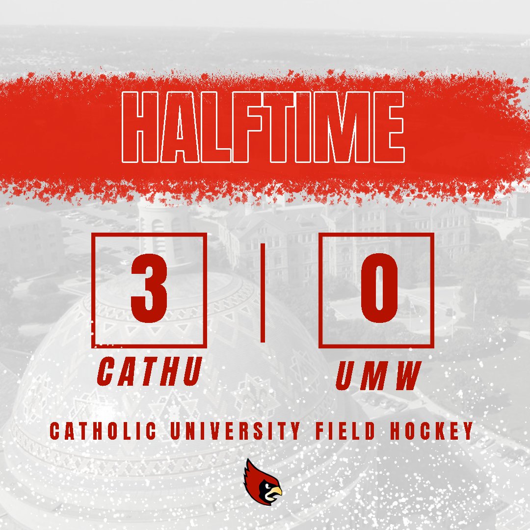 HALF | CATHU 3-0 UMW

A first half hat trick from Molly McEvoy puts the Cardinals in command at halftime in Fredericksburg. 

#ThisIsCatholicU