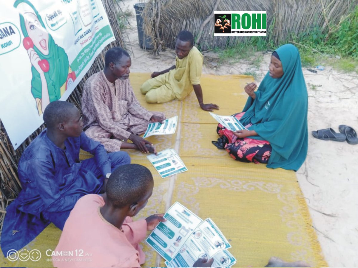 nigeria_rohi's tweet photo. On the @EduCannotWait project with @UNICEF_Nigeria, our team is raising awareness among the people of Kirkasama community at Nganzai in Borno state, on the negatives of early and forced marriage. https://t.co/cWa9VkxeIg