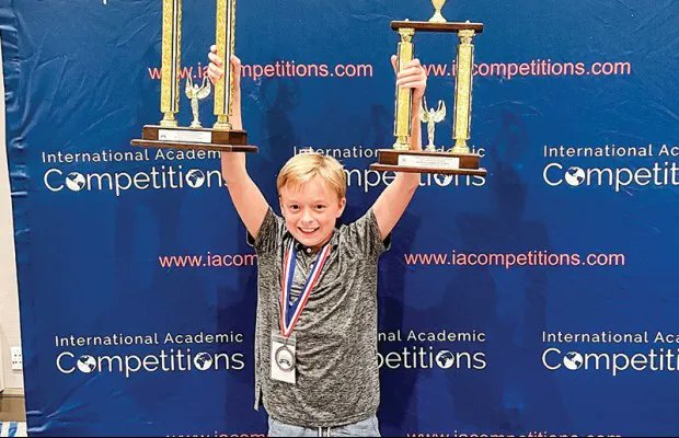 buzzmagazines's tweet photo. Grant Daley, a fifth grader at @SBAI_SBISD, was one of only two competitors to make the final round in both the International Geography Bee and the National History Bee in June. #buzzkidz https://t.co/5yIoDjLoxw @IntlGeoBee @NtlBeeAndBowl https://t.co/iBlbMyCOF3