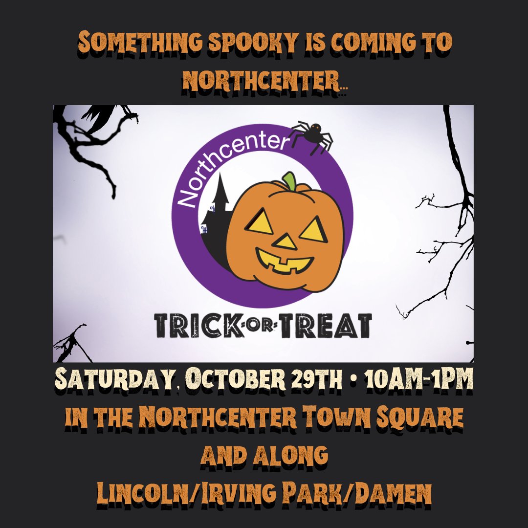 Join the Northcenter Chamber of Commerce for a morning of trick-or-treating and Halloween fun on October 29th!

Come to the Northcenter Town Square for a goodie bag and map, and start trick-or-treating! Then, be sure to return to the square for the annual Costume Contest!