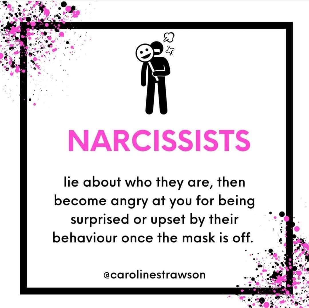 DebRuiz319's tweet photo. #NobodyEverSuspects a covert narcissist to be so evil, till the mask slips or falls off completely! https://t.co/l6nuiMKB0T