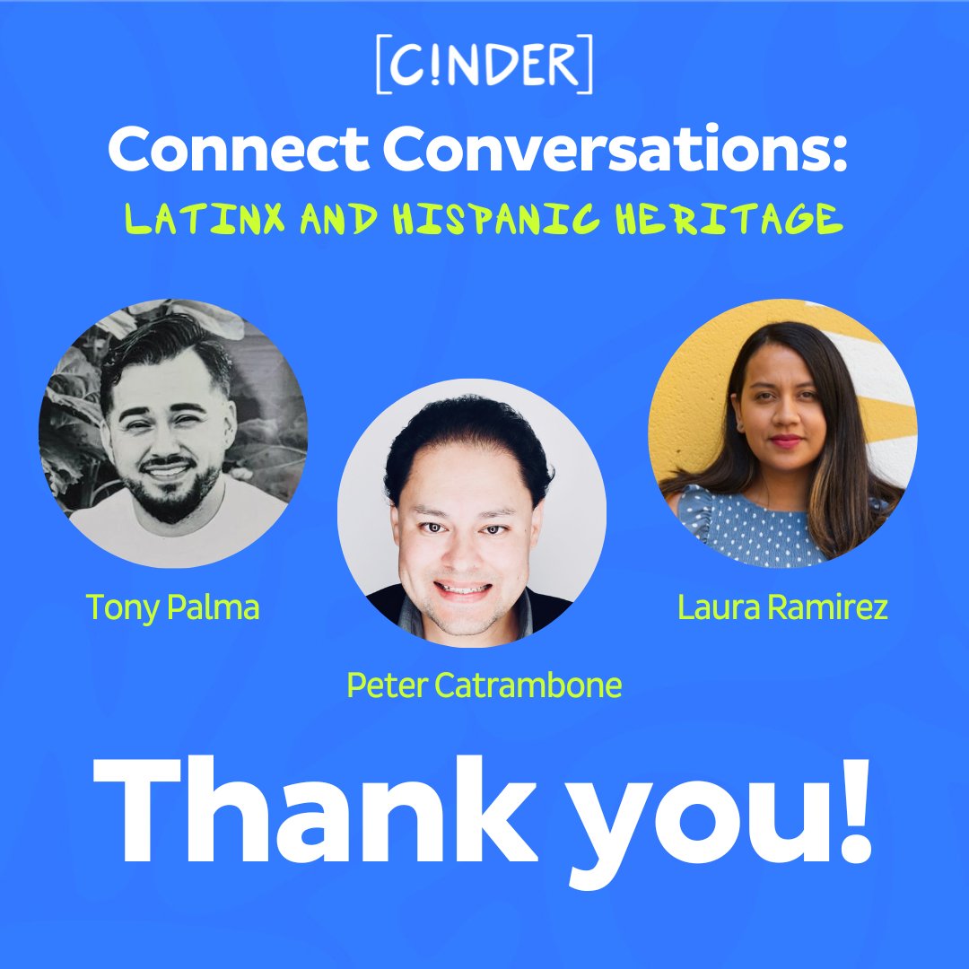 We host Cinder Connect Conversations . . . but YOU create it. It's an experience that is only possible through community. 🙌

Thank you for helping us make a space for connection, learning, and collaboration.

Sign up for updates to join our next event! 
bit.ly/3LpPZaz