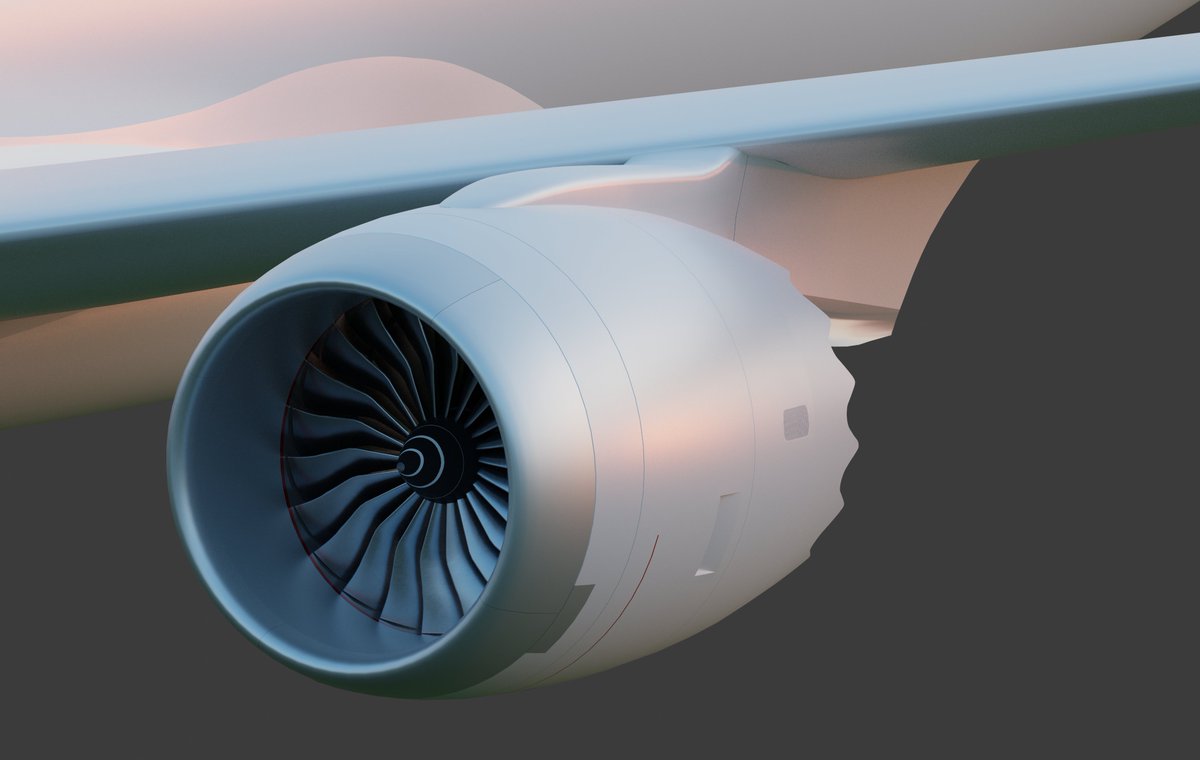 OD3D_'s tweet photo. Almost done with the engine for my 787 project

#blender #Blender3d #3dmodeling #3DModel https://t.co/fSeEeFEiZ9