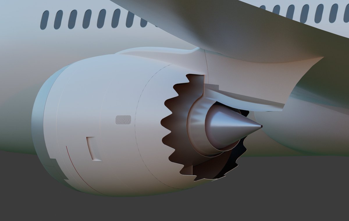 OD3D_'s tweet photo. Almost done with the engine for my 787 project

#blender #Blender3d #3dmodeling #3DModel https://t.co/fSeEeFEiZ9