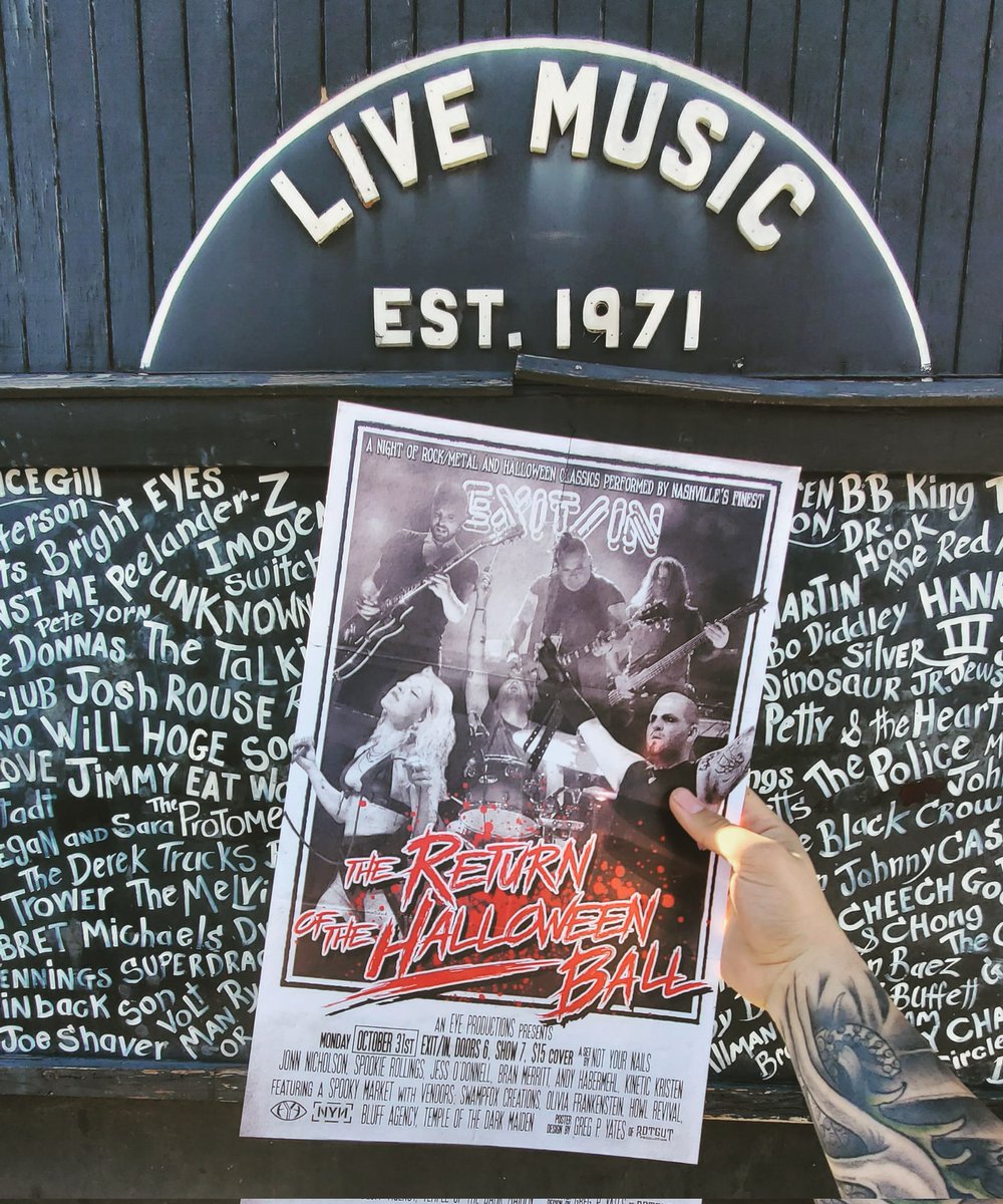 JUST IN, we will have a limited run of the show poster available for purchase at our Halloween Ball! Immortalize our last show on this legendary stage and one of <a href="/EXIT_IN/">EXIT/IN</a>'s last shows with one of these beautifully designed <a href="/XxROTGUTxX/">𝕏xROTGUTx𝕏</a> posters!