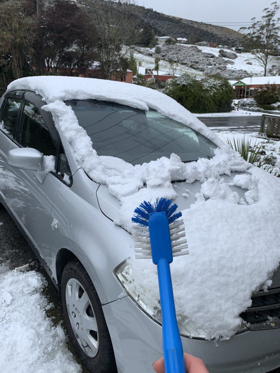 When you aren’t equipped for this level of snow so have to improvise