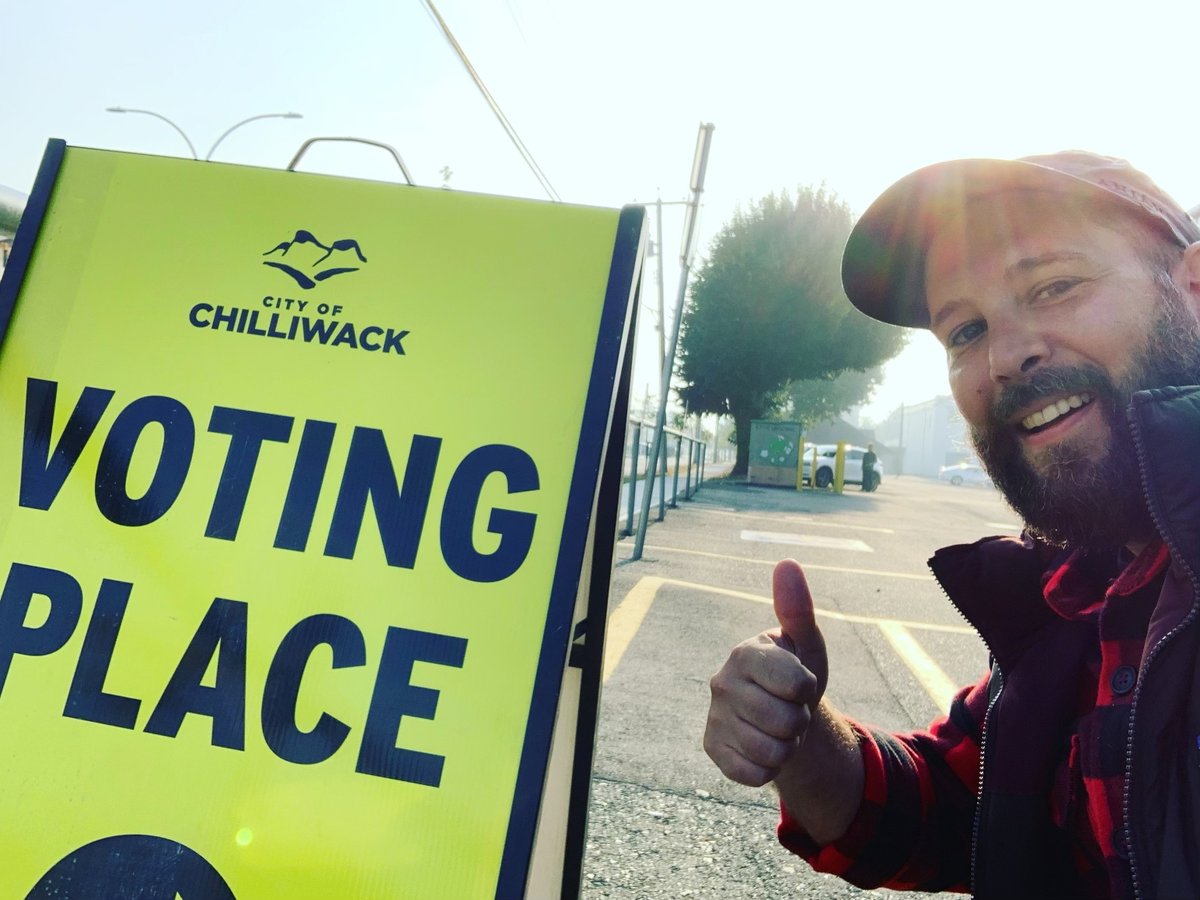 DavidSwankey's tweet photo. I voted today and you can too! 🗳
It's the first day of advanced voting in #Chilliwack and I was in and out in under 10 minutes. Polling stations are open Wednesday October 5 from 8am-8pm at the Landing Sports Centre (45530 Spadina Avenue)
#ChilliwackVotes #TrusteeSwankey https://t.co/hMdVMAfgd3