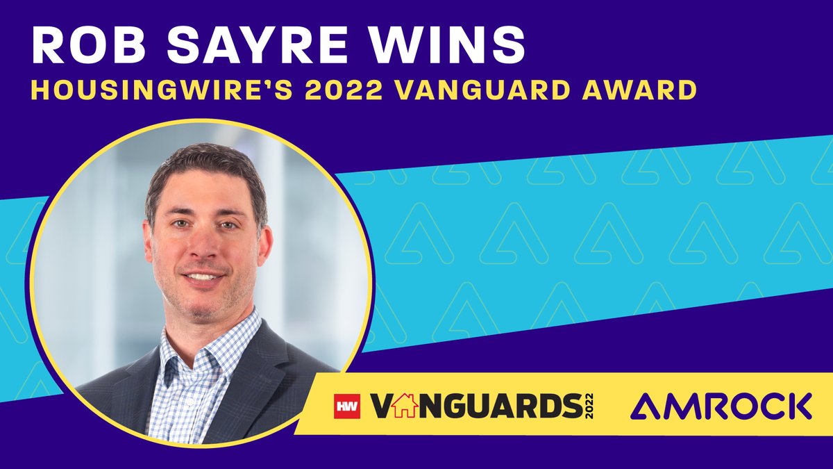 Congratulations to Rob Sayre, Amrock’s Chief Information Officer, for winning a 2022 HousingWire Vanguard Award! Learn more about Rob’s win and passion for technology: hubs.ly/Q01p2HRQ0