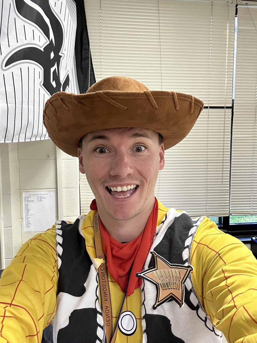 Life is too short to not dress up like Woody on Western Wednesday during Homecoming week. #gkcogs #AndysComing