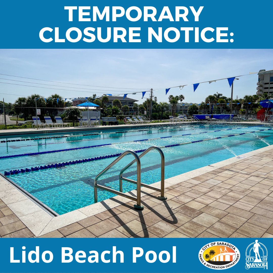 TEMPORARY CLOSURE NOTICE:
Lido Beach Pool will remain CLOSED until Wednesday, October 12, 2022. Storm cleanup has been completed; however, the aftermath of the storm has disrupted chlorine delivery. We apologize for any inconvenience and appreciate your patience.