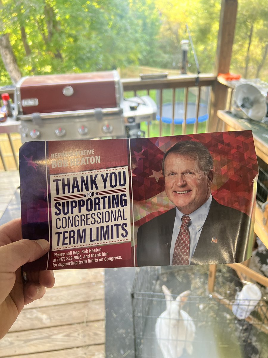 kurtis4indiana's tweet photo. So, we got this in the mail today - funny that a guy who’s been in office since 2010 is “all about term limits” @INDems #termlimits #indianadems https://t.co/0jvMawOlrX