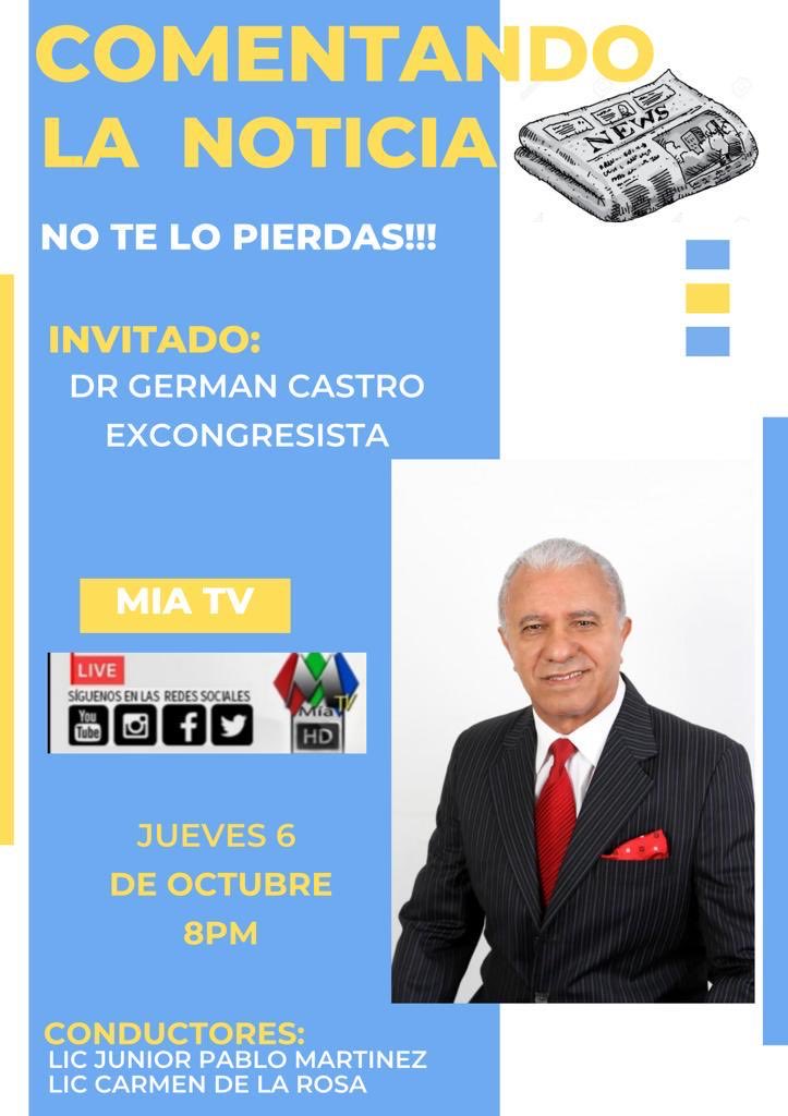 ENTREVISTA ESPECIAL CON EL EXCONGRESISTA DR. GERMAN CASTRO