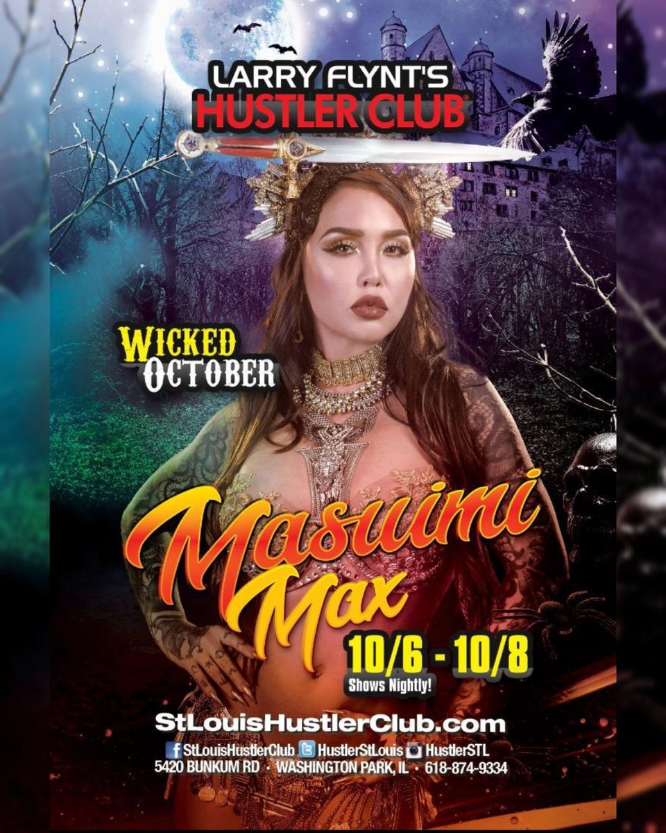 St. Louis! I'm performing 6 shows at Hustler Club this Thursday to Saturday 🔥 get there early for photo opp 💋
