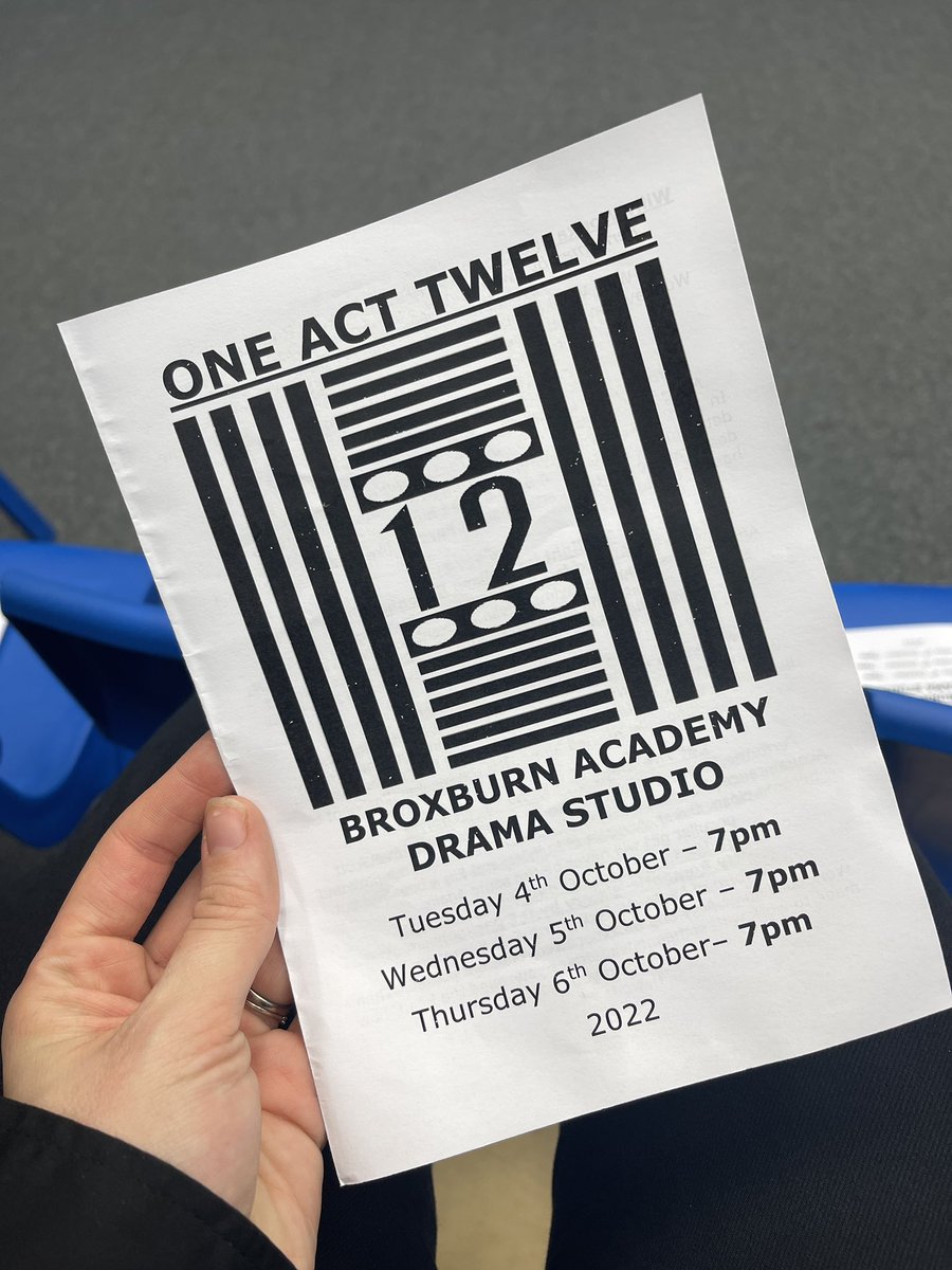 MissPrasher's tweet photo. What a fantastic evening we all had watching One Act 12. The acting from pupils and staff was phenomenal! Extremely funny and well executed 🤩 a huge well done to everyone involved ⭐️ @broxburnacademy @peterreid1956 @AcademyDem https://t.co/Gv3FdIyJU5