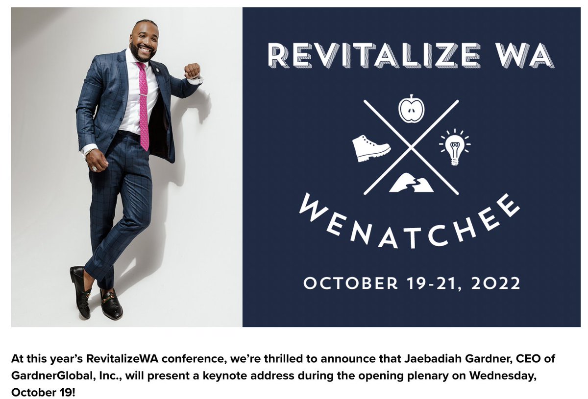 Coming up around the corner! There's a couple days left to register. Can't wait to present the Keynote address at this year's RevitalizeWA Preservation &amp; Main Street Conference: preservewa.org/revitalizewa-2… <a href="/PreserveWA/">Washington Trust</a> <a href="/GardnerGlobal/">GardnerGlobal</a> #letsbuildwealth #BIY